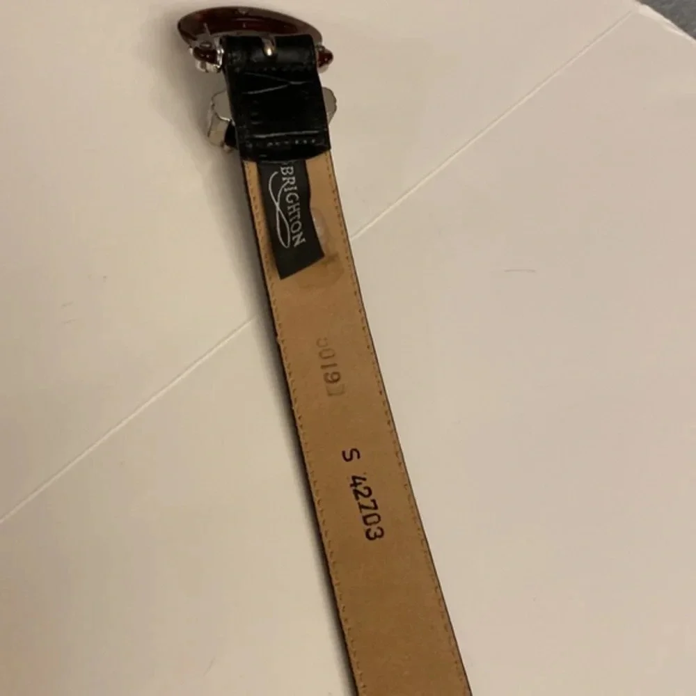 Brighton Leather‎ Belt 90s Vintage Y2K, Black